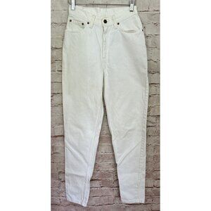 Vintage Levi's 512 Slim Fit Tapered Leg White Denim Jeans Womens Jrs 9 Med USA